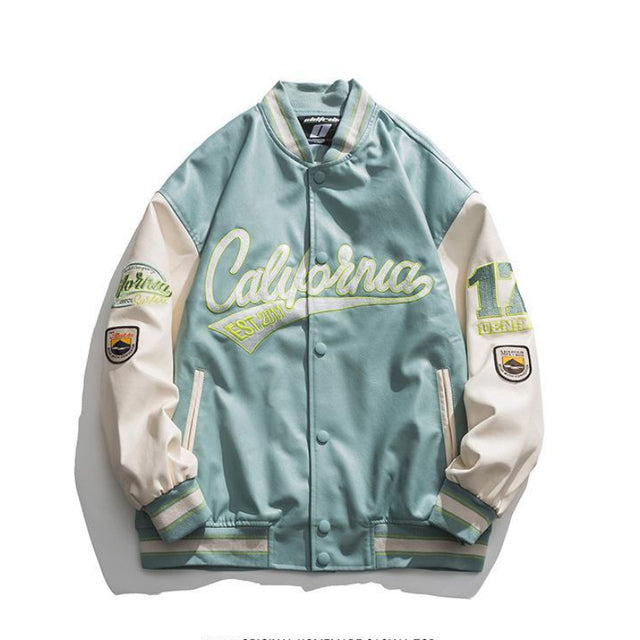 American Y2K vintage letter embroidery pilot jacket