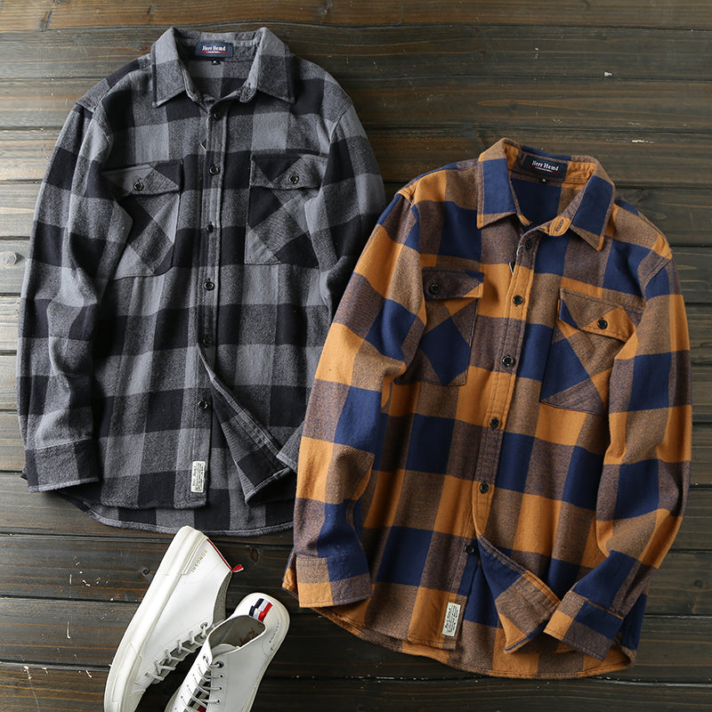 Ashore-Mens-Shop-autumn- winter-thickened-brushed-cotton-plaid -ong-sleeved-shirt-7