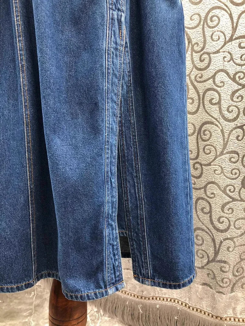 Ashore-boutique-100-percent-Cotton-Denim-Dress-2024-Summer-Designer-denim-dresses-1