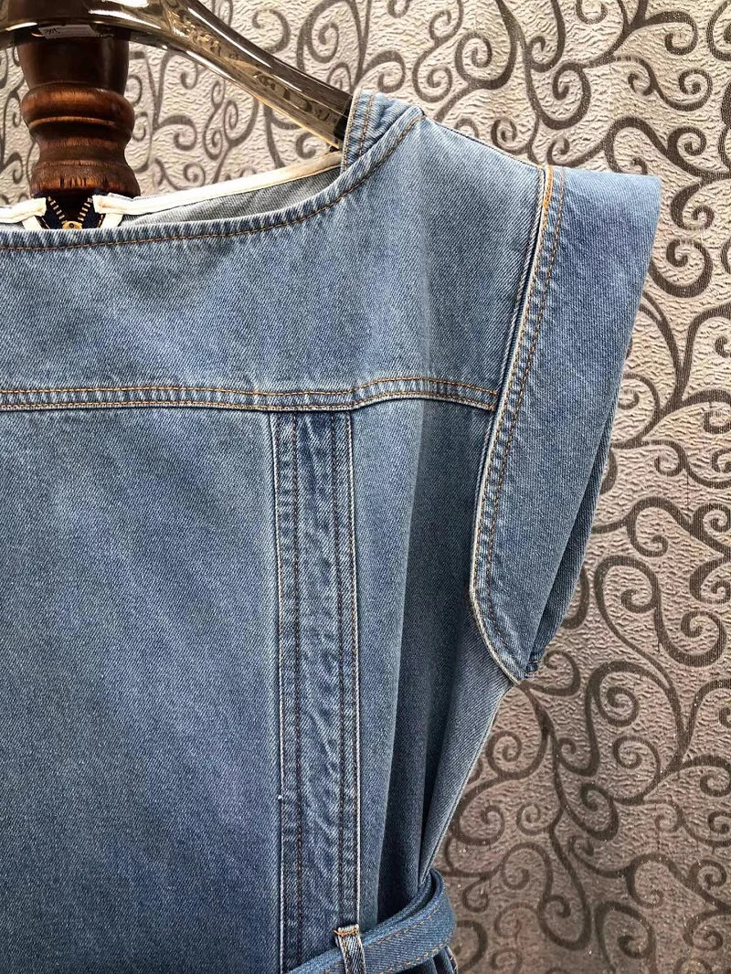 Ashore-boutique-100-percent-Cotton-Denim-Dress-2024-Summer-Designer-denim-dresses-3