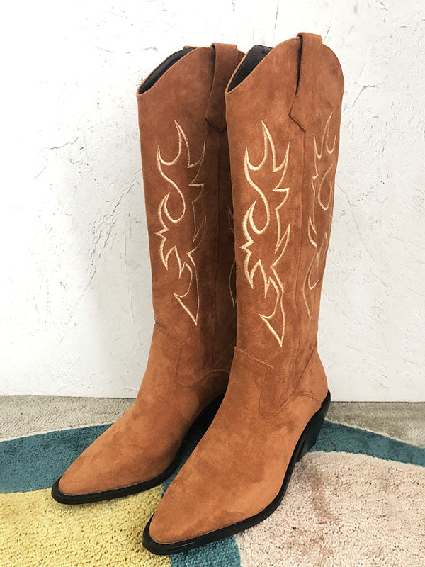 2022 New Western Cowgirl Brown Suede Luxury Cowgirl Boots new