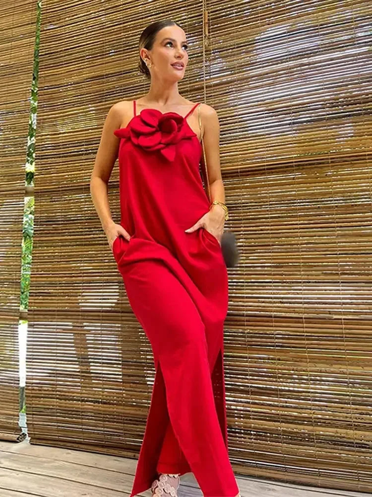 Ashore_shop_Womens_Cocktails_Party_Dresses_Summer_3d_Flower_Red_Midi_Dress-4