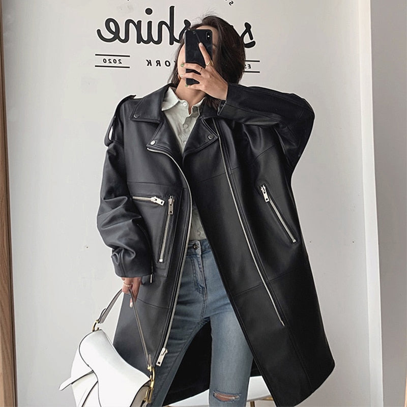 Ashoreshop-Autumn-Oversized-Black-Long-Womens-Leather-Biker-Jacket-Long-Sleeve-Autumn-Loose-Faux-Leather-Coat-1