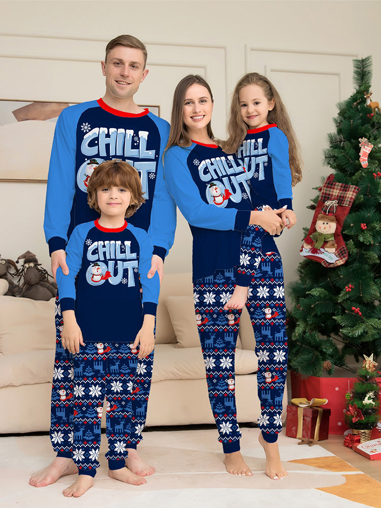 Christmas Family Matching Pajamas Set Mother Father Kids Elk Print Clothes