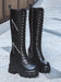 New Winter Women Knee High Hip Motorcycle Boots