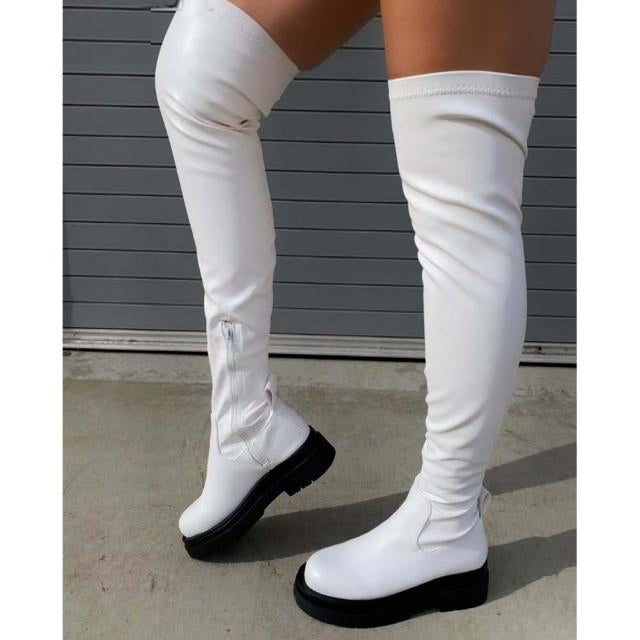 Biker's Boots High Platform Thigh Long Boots Over The Knee Boots Women