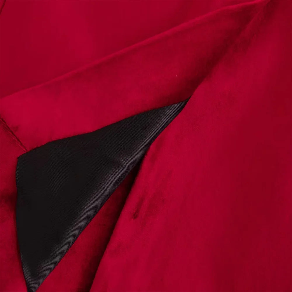 Ashoreshop-Red-Velvet-Oversized-Blazers-Women-Long-Sleeve-V-Neck-Pockets-Jackets-3