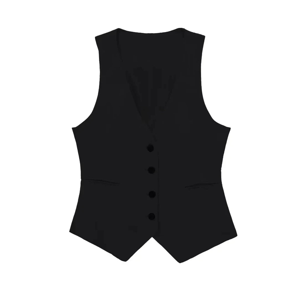 Ashoreshop-Women's Vest Linen Sleeveless Suit Vest for Women 20245
