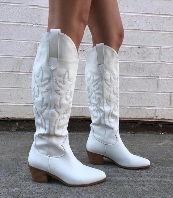 White Cowgirl Boots Ashore Western Shop Cowboy Cowgirls Embroidery Western Boots 