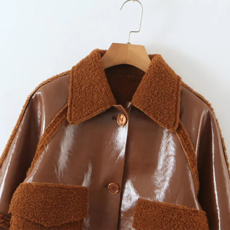 Ashoreshop-womens-leather-jackets-Shiny-short-leather-coats7