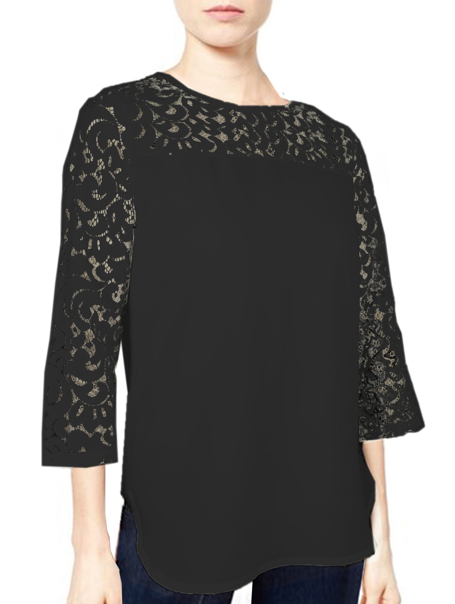 ASHORE WOMENS ELEGANT SHOULDER COTTON LACE TOPS