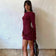 Floral Appliques Chic Mini Dress Long Sleeve Ruched Bodycon Dresses Ho ASHORE SHOP Floral Appliques Chic Mini Dress Long Sleeve Ruched Bodycon Dresses Ho ASHORE SHOP