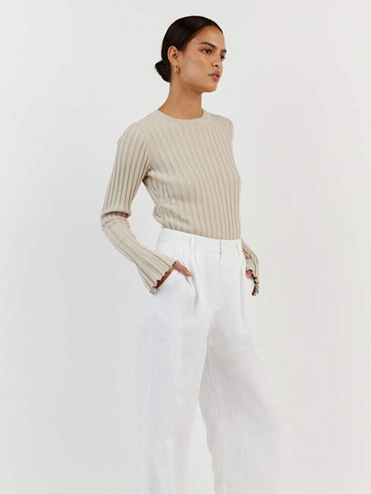 Ashore Shop Womens Long Sleeve Slim Sweater 