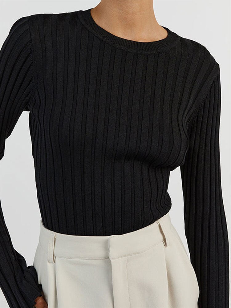 1Ashore Shop Womens Long Sleeve Slim Sweater 