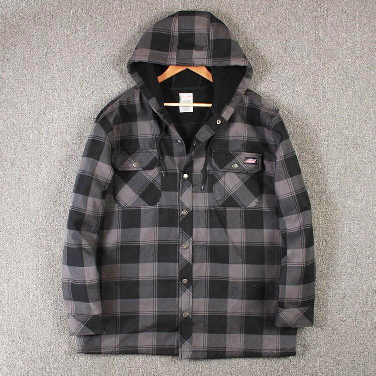 2020 Hotsale Mens Plaid Shirt Jacket Warm Winter Coat