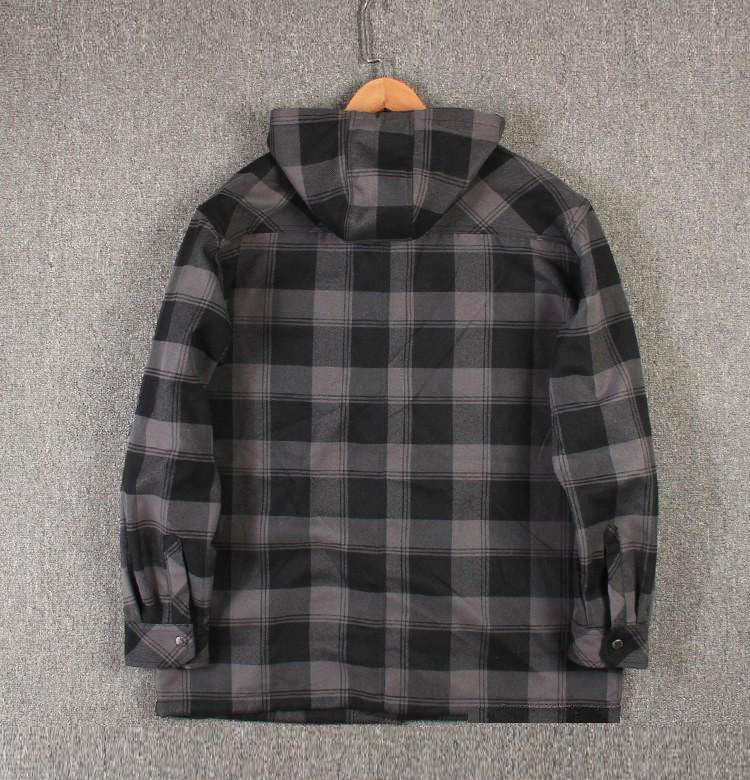 2020 Hotsale Mens Plaid Shirt Jacket Warm Winter Coat