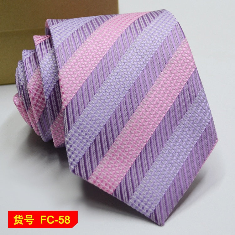 67 Styles Mens Ties Solid Color Stripe Flower Floral 8cm Jacquard Necktie