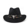 Men Women Western Cowboy Hat With Cow Head Band Wide Brim Hat