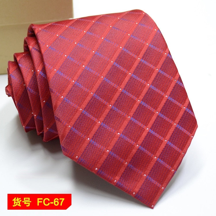 67 Styles Mens Ties Solid Color Stripe Flower Floral 8cm Jacquard Necktie