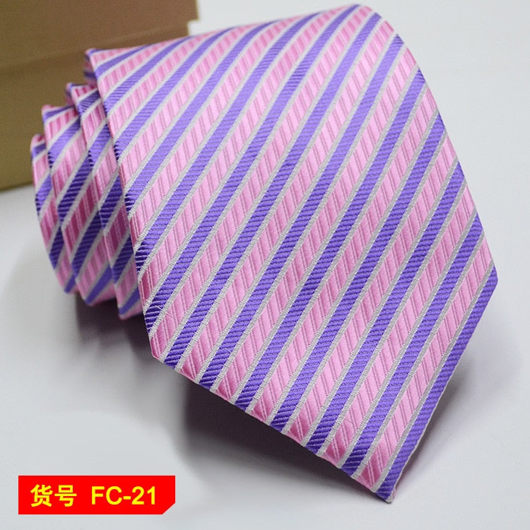 67 Styles Mens Ties Solid Color Stripe Flower Floral 8cm Jacquard Necktie