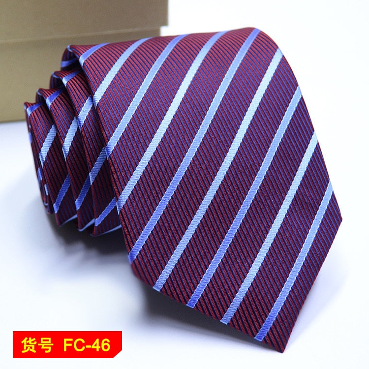 67 Styles Mens Ties Solid Color Stripe Flower Floral 8cm Jacquard Necktie