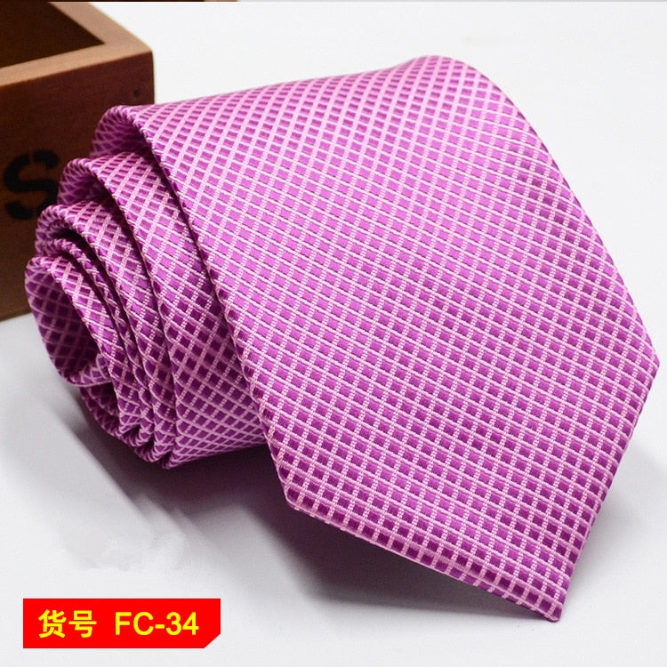 67 Styles Mens Ties Solid Color Stripe Flower Floral 8cm Jacquard Necktie