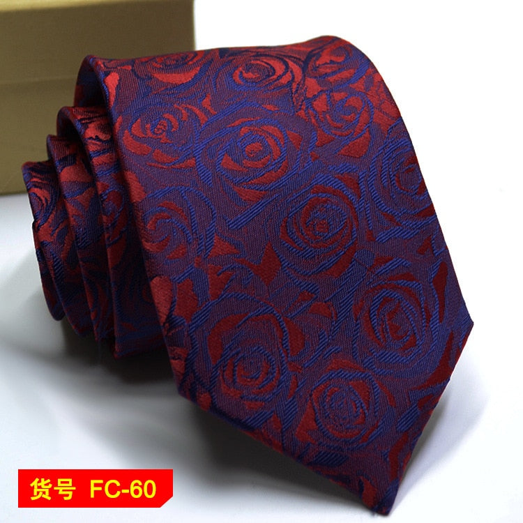 67 Styles Mens Ties Solid Color Stripe Flower Floral 8cm Jacquard Necktie