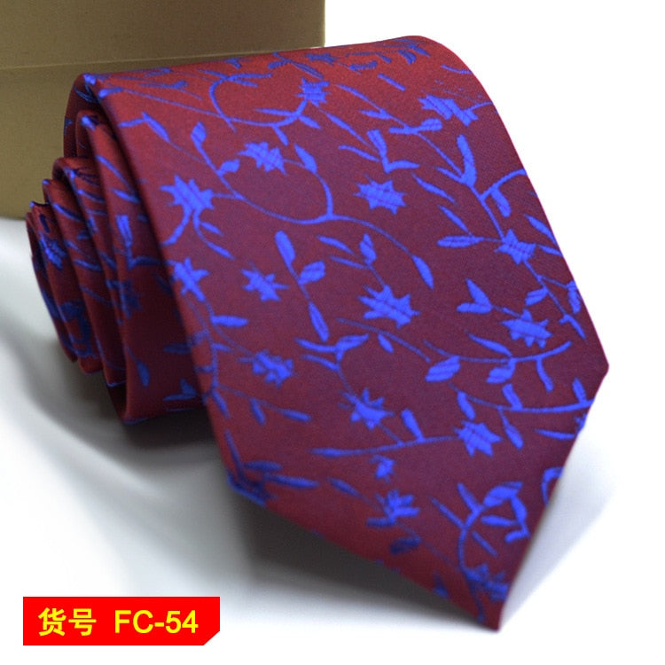 67 Styles Mens Ties Solid Color Stripe Flower Floral 8cm Jacquard Necktie