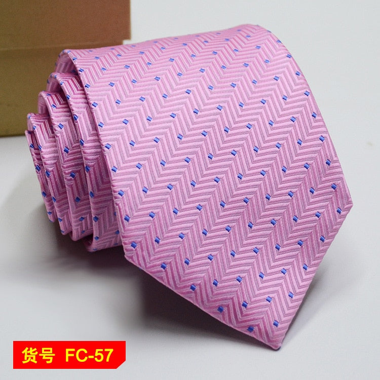 67 Styles Mens Ties Solid Color Stripe Flower Floral 8cm Jacquard Necktie