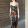 knee length dresses for ladies High Street Floral Print Lady Sundress Double Layer Irregular Holiday –  ASHORE SHOP