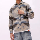 Men Folk Vintage Woolen Leisure Pattern dress casual Shirt