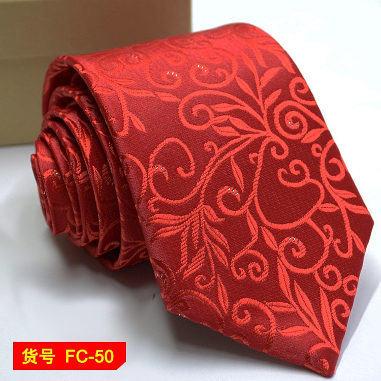 67 Styles Mens Ties Solid Color Stripe Flower Floral 8cm Jacquard Necktie