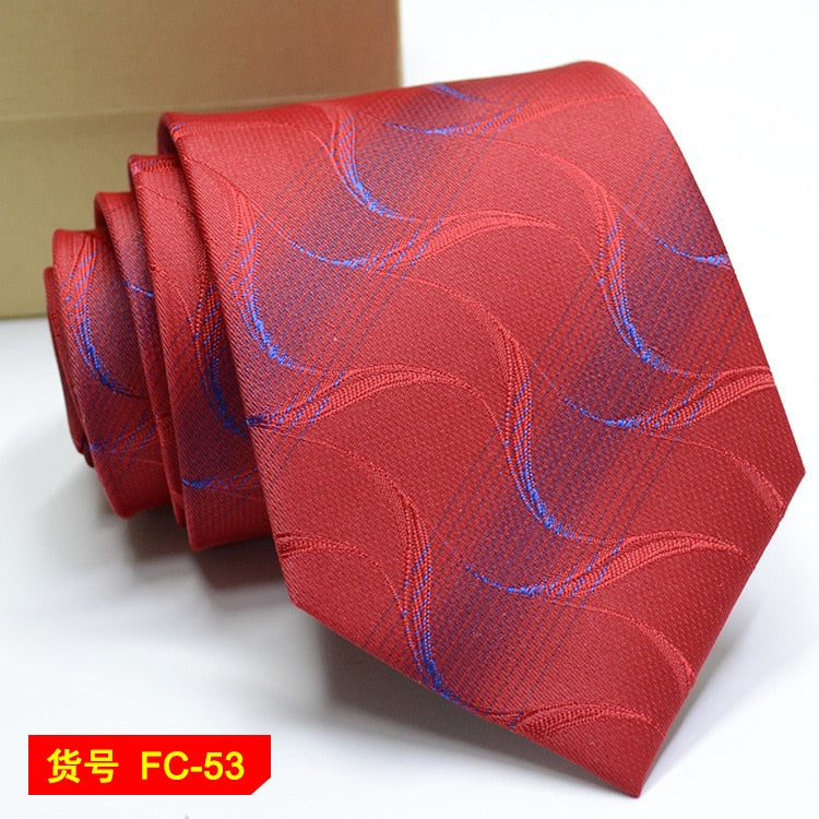 67 Styles Mens Ties Solid Color Stripe Flower Floral 8cm Jacquard Necktie