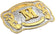 Rectangle gold Western Belt Buckle Initial Letters ABCDMRJ to Z Cowboy Rodeo Small Gold Belt Buckles for Men Women