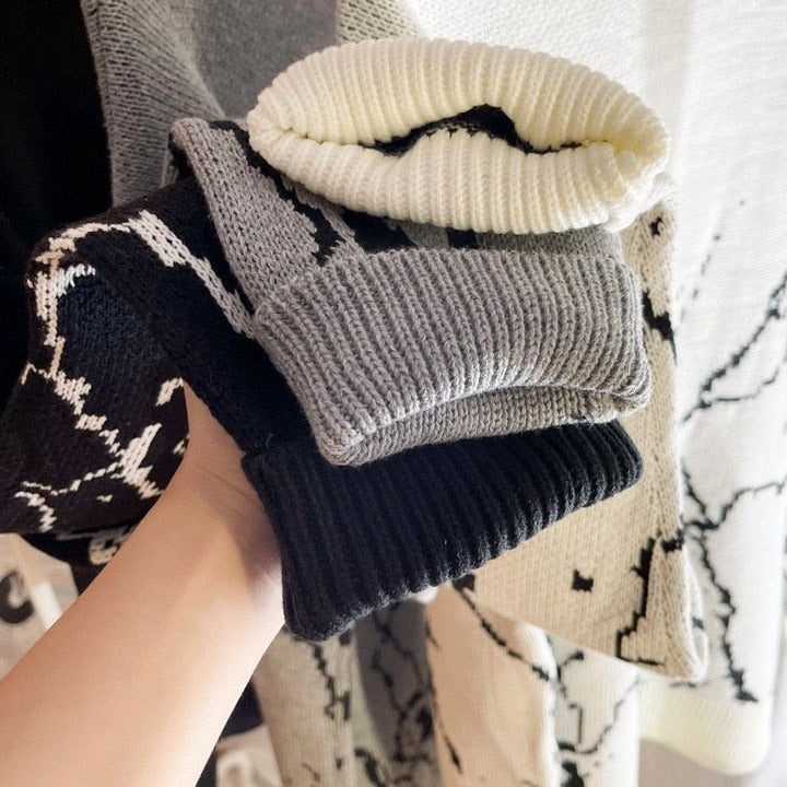 Winter Tree Sweaters Women Clothes Vintage Harajuku Oversized Pullover Sweater