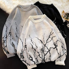 Winter Tree Sweaters Women Clothes Vintage Harajuku Oversized Pullover Sweater