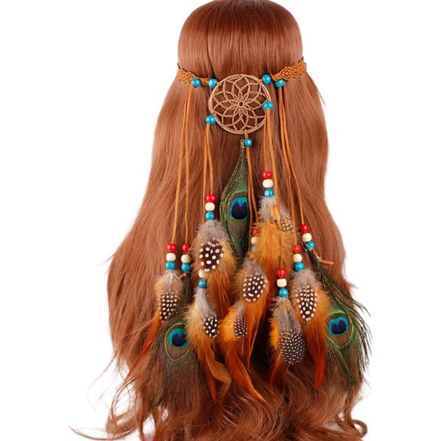 Hippie Bohemian Women Dreamcatcher Headband Indian