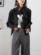 Ashore Shop Women Blouse Innovative Ripple Stretch Shirt Cardigan