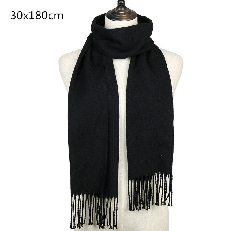 Wholesale Price Luxury Cashmere Blended Bright Colorful Women Blanket Scarf Winter