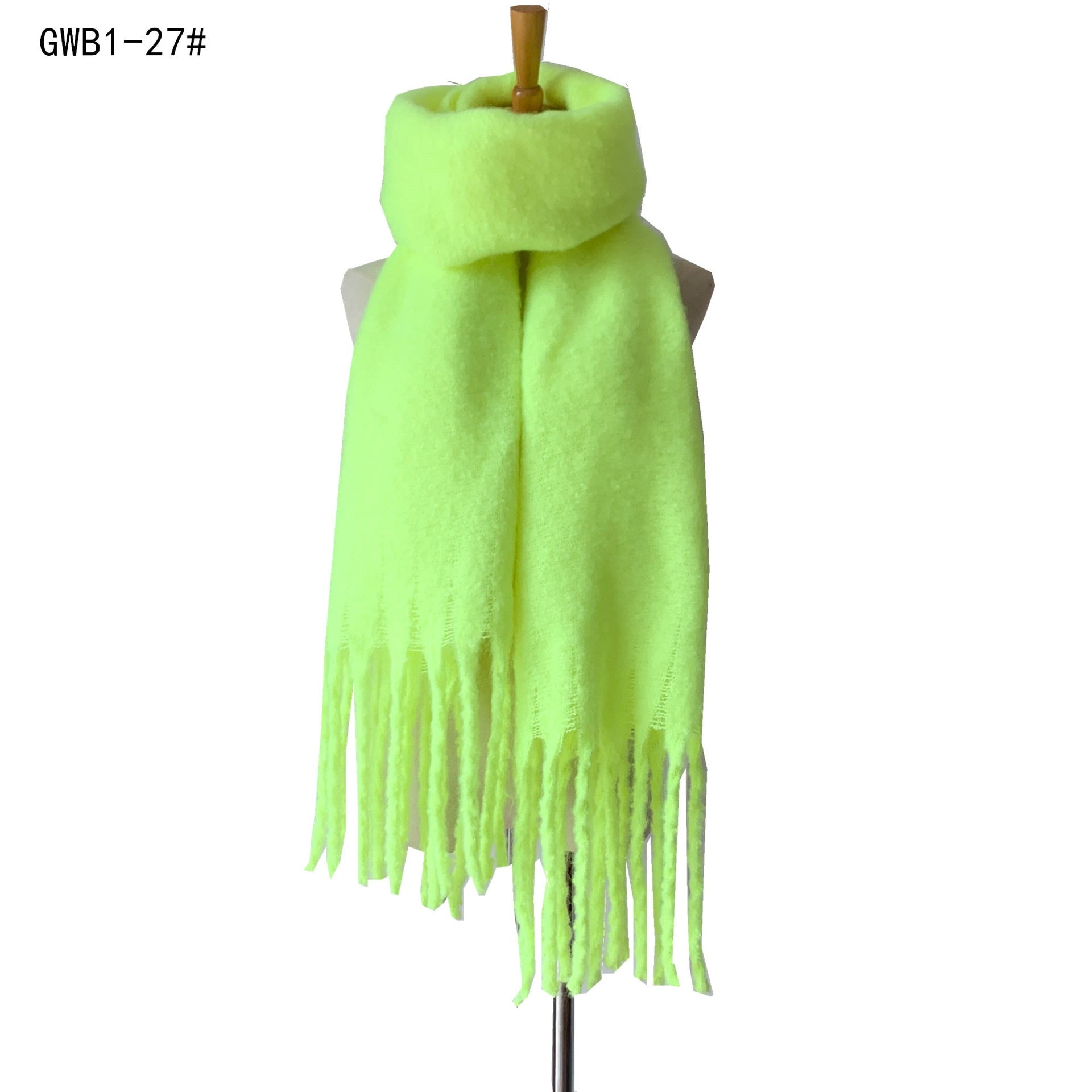 Wholesale Price Luxury Cashmere Blended Bright Colorful Women Blanket Scarf Winter