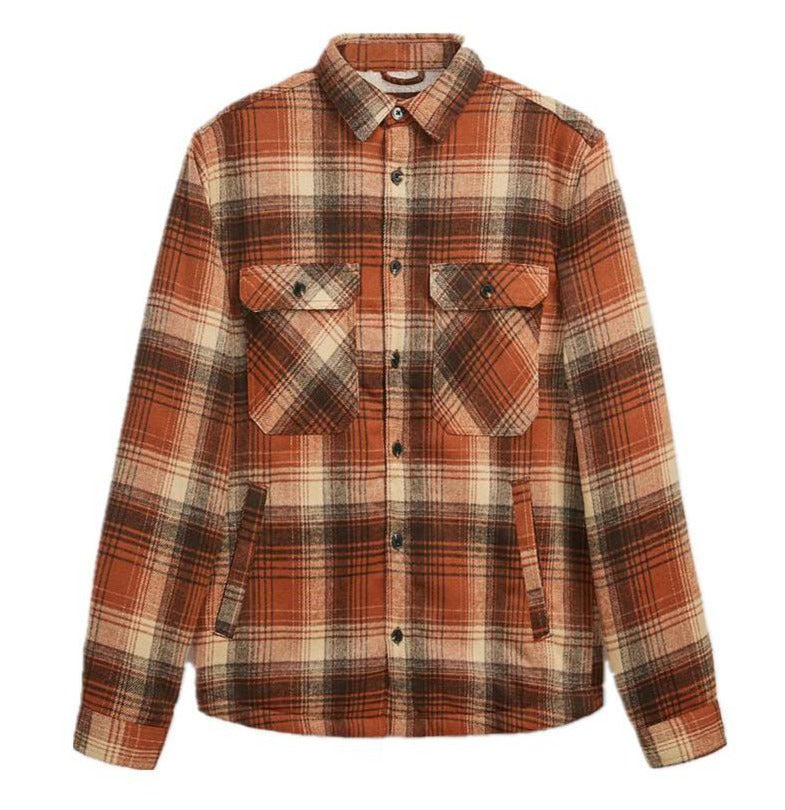 2020 Hotsale Mens Plaid Shirt Jacket Warm Winter Coat