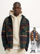 2020 Hotsale Mens Plaid Shirt Jacket Warm Winter Coat