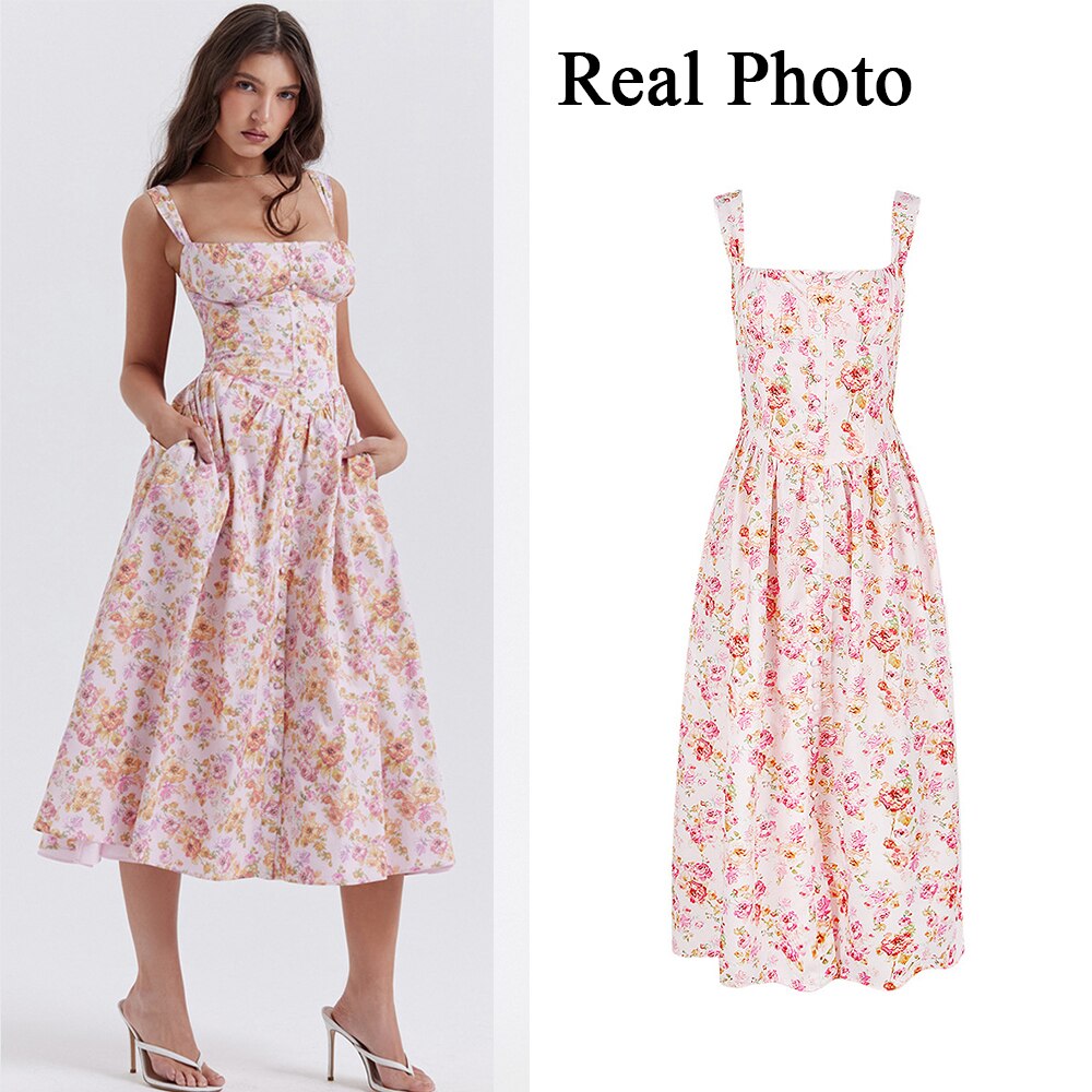 Ashore Shop Summer Elegant Midi Dress 
