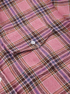 Ashore Shop Loose Pink Plaid Shirts And Tops