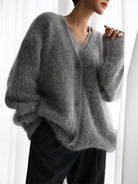 Mohair-Wool-V-neck-Cardigan-For-Women-Fashion-Knitted-Single-Breasted-Short-Sweater-Fall-Winter-4