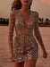 Ashore Shop Women's Deep V Long Sleeve Sequin Dress Spring Party Dress ASHORE SHOP Ashore Shop Women's Deep V Long Sleeve Sequin Dress Spring Party Dress ASHORE SHOP