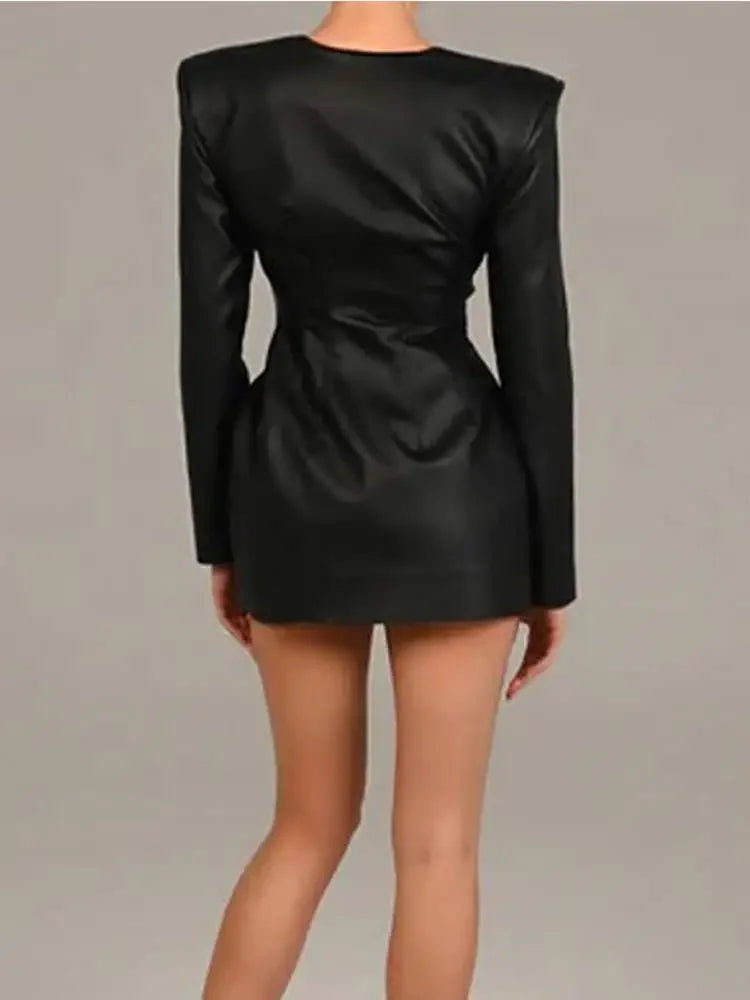 Office Jacket Shorts Set Woman High Waist Slim Fit Bow Décor Business Suits-1