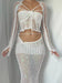 ASHORE SHOP Sequins Knitted Hollow Out Two Piece Set