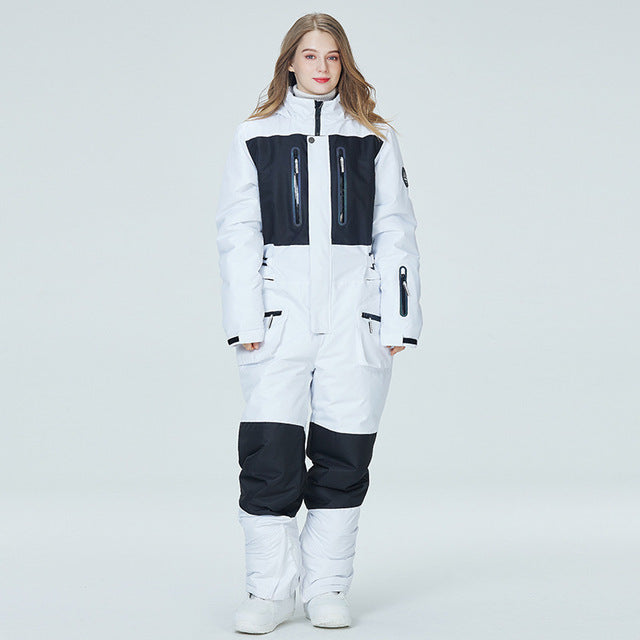 Ski Jumpsuit for Men Women Winter Windproof Waterproof Warm Ski Suit