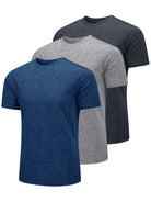 Ashore Shop Mens Summer Recreation Tee Moisture Wicking Quick Dry Casual Tees Gym Tops 3pc/Pack